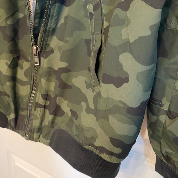 Ci Sono Sherpa line Camo Womens Bomber Jacket Size Medium - Picture 6 of 10